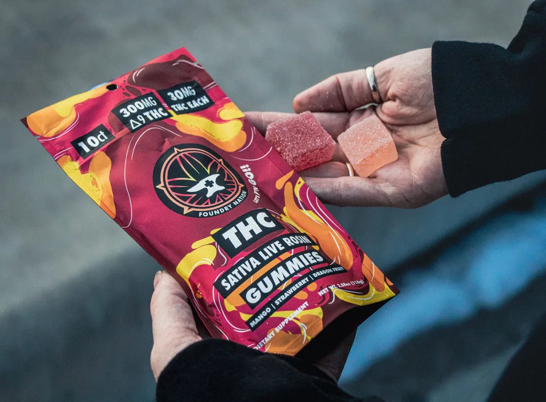 Foundry Nation - THC + CBD Live Rosin Gummies (Sativa) 10ct 300mg