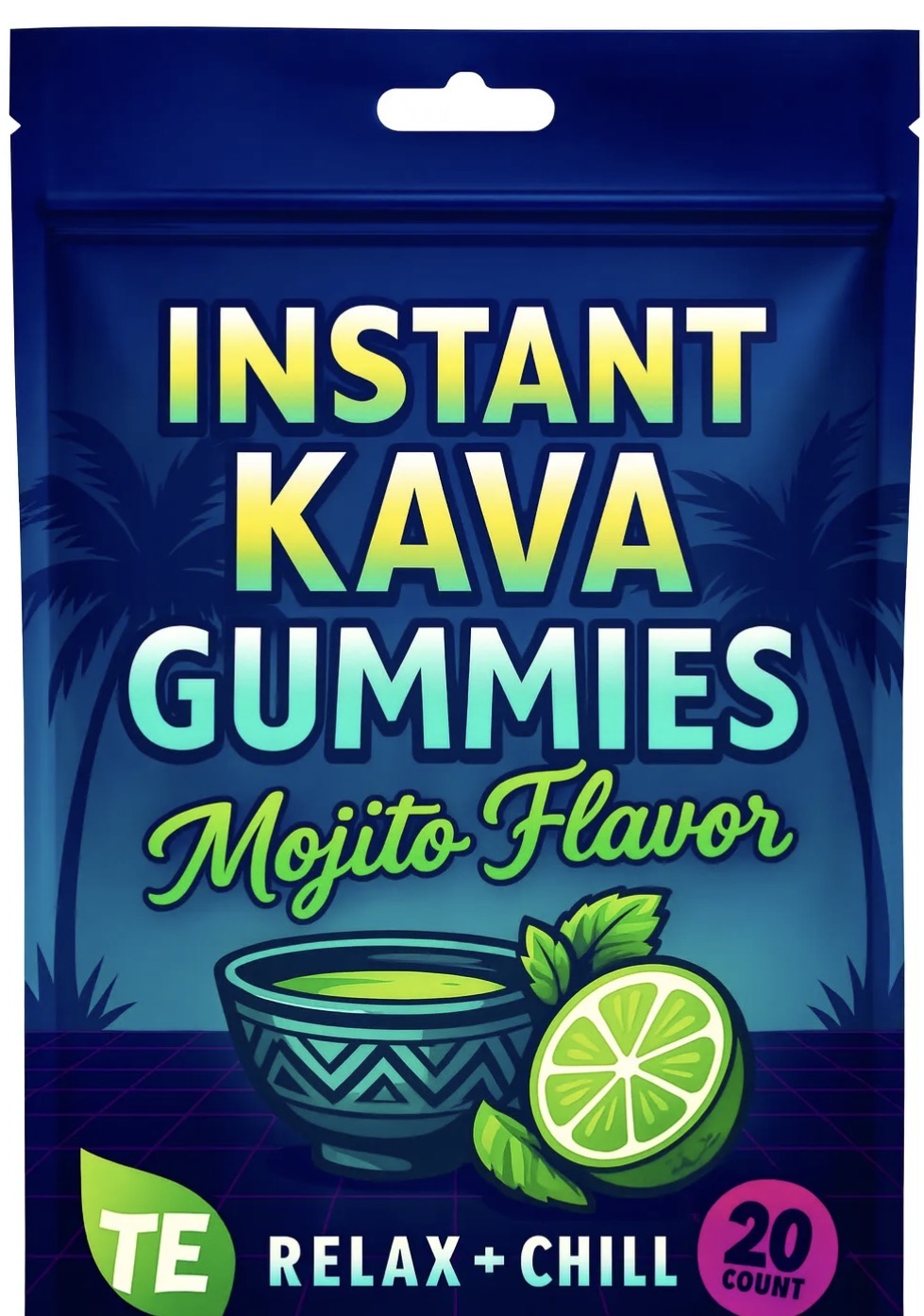 Kava Kava-Infused Gummies (Mojito)