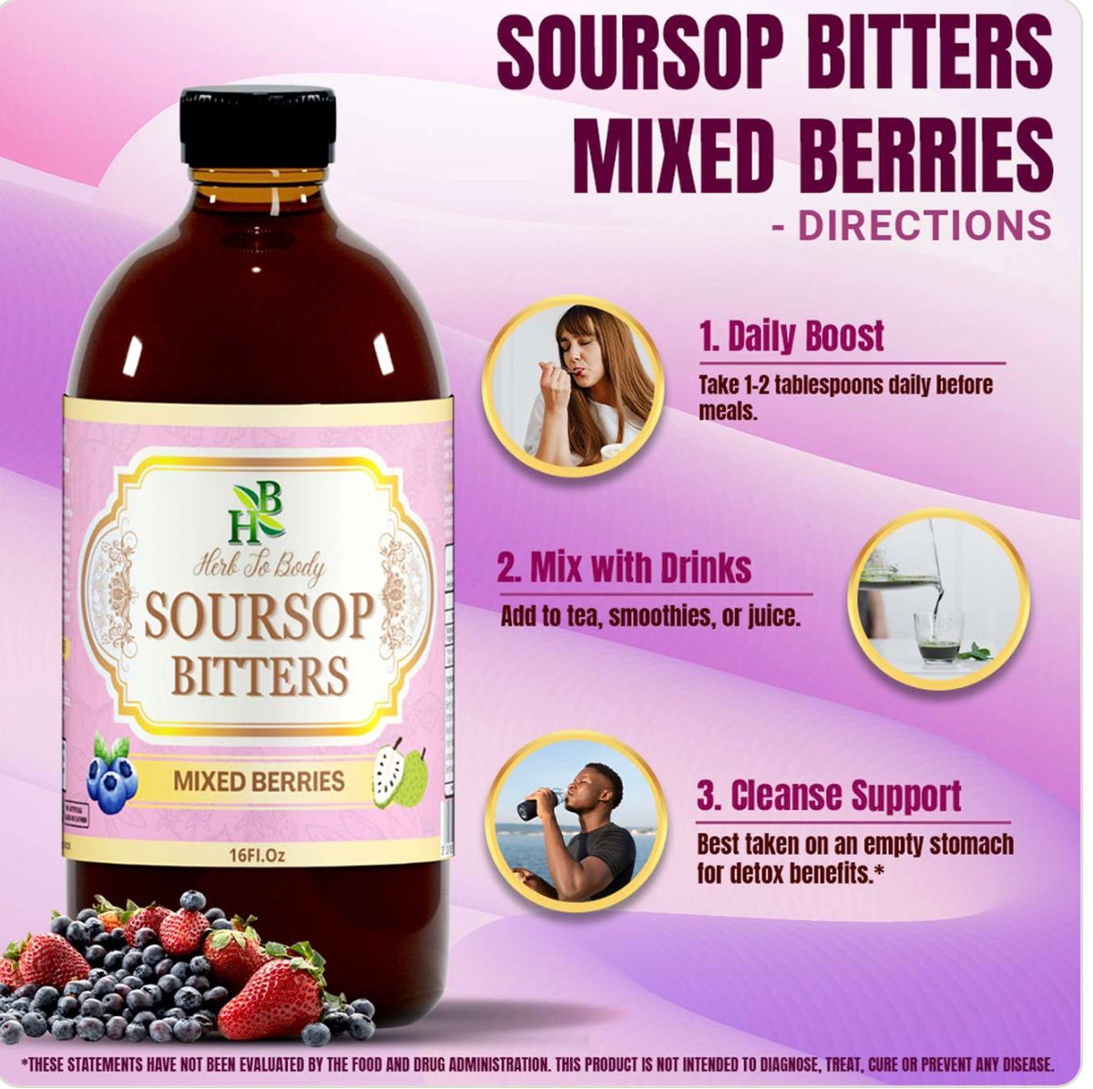 Soursop Living Bitters Mixed Berries