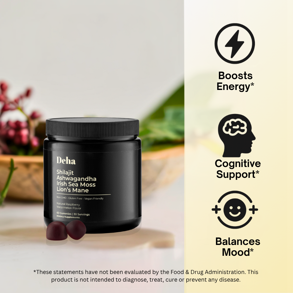 Shilajit Ashwagandha Sea Moss and Lions Mane Gummies