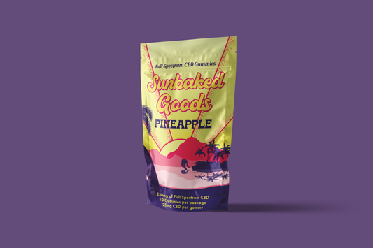 Sunbaked Goods/ CBD Infused Gummies/ Pineapple 10ct