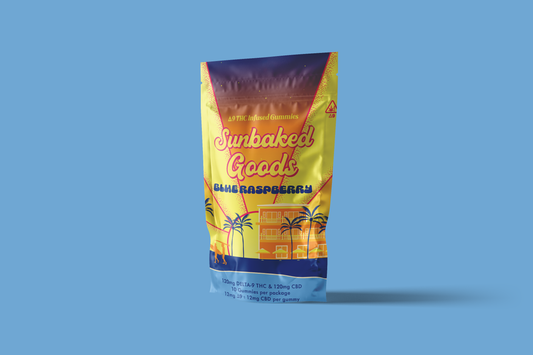 Sunbaked Goods/D9-CBD Gummies/ Blue Raspberry 10ct